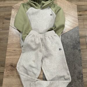 RBX Kids Gray and Olive Jogger Set